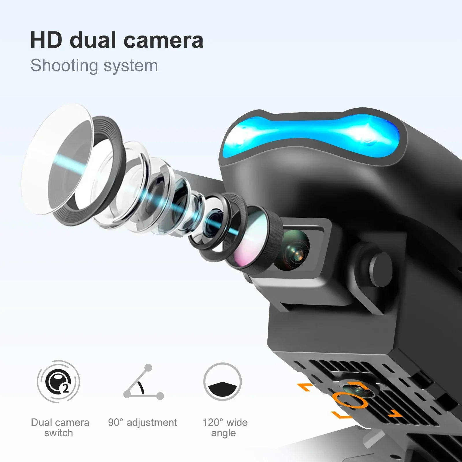 新型E99 Pro HD 4Kドローン デュアルカメラ 高度 - Drone Camera Hd のレビューと価格