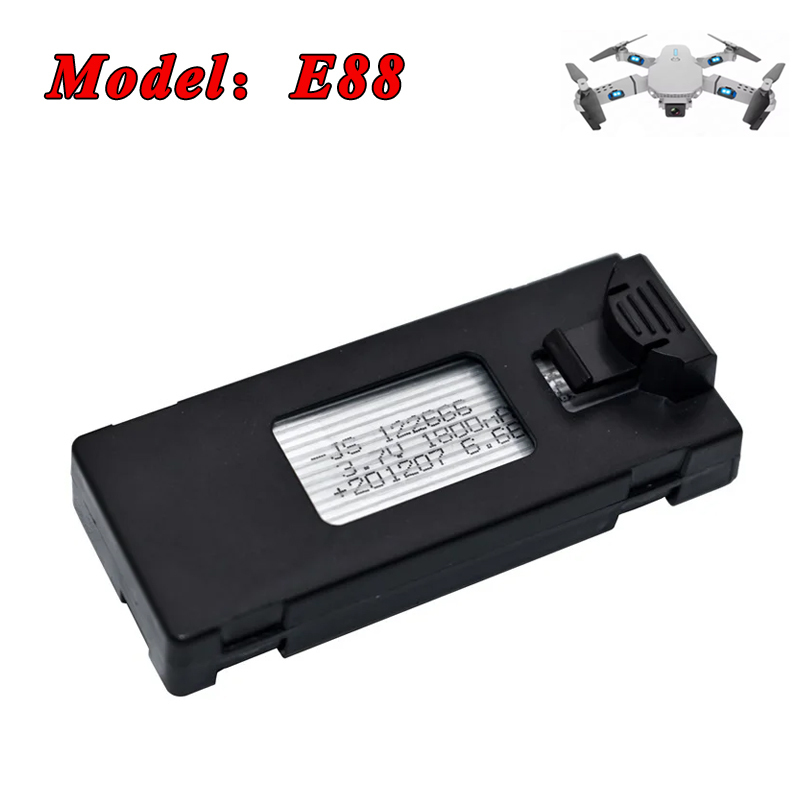 3.7V 1200mAh 1800mAh リポバッテリー E - Eachine Drone E58 のレビューと価格
